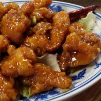 General Tso’S Chicken · Spicy. Chunks of chicken fried crispy, then cooked with our unique sauce.