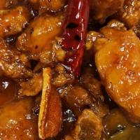 Orange Chicken · Spicy. Lightly battered chunks of chicken sauteed with chefs spicy tangy orange sauce.