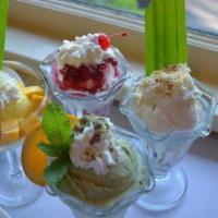 Homemade Ice Cream · Homemade Ice Cream 
Coconut, Green Tea, Mango or Thai Ice tea