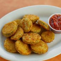 Fried Zucchini · Breaded zucchini deep fried and served with our house made marinara.