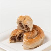 Ground Beef Borek · A thin special filo dough stuffed with ground beef and spices.