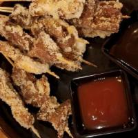 Fried Squid Skewers(3) · with sweet chili sauce 炸鱿鱼串串