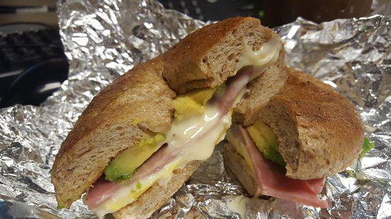 Ham, Egg And Cheese On Bagel · 