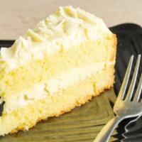 Limoncello Cake · Fluffy cake with mascarpone cheese and infused with lemony limoncello.