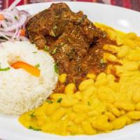 Frijoles Con Seco De Cabrito · Beans served with lamb, yuca and rice.

Cooked to order consuming raw or undercooked meats, ...