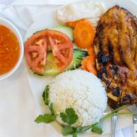 Grilled Chicken With Rice · Com Ga Nuong