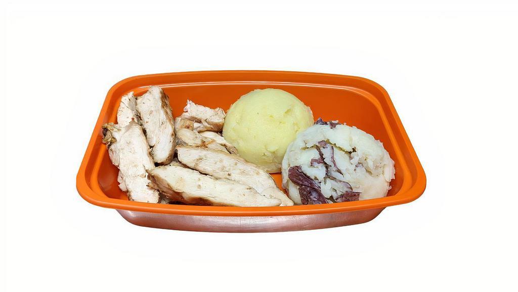Chicken Breast Meal / Double Carbs · Pick Chicken Breast Flavor, Protein Amount, & 2 Carb Options. Add on Extras or Side Sauces.