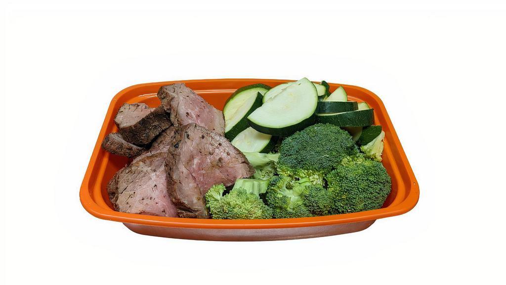 Grilled Tri Tip Steak Meal / Double Veggies · Pick a Flavor of Tri tip Steak, Protein Amount, & 2 Cups of Veggies. Add Extras or Side Sauces.