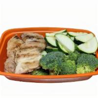 Chicken Thigh Meal / Double Veggies · Pick a Flavor of Chicken Thigh, Protein Amount, Carb, & Veggie. Add Extras or Side Sauces.