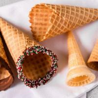 Waffle Cone - Dipped · Dipped in milk chocolate. Cone only, ice cream ordered separately.