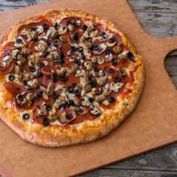 Combination Pizza · Salami, pepperoni, italian sausage, onions, black olives and fresh mushrooms.