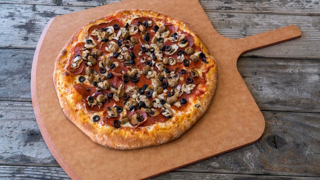 Combination Pizza · Salami, pepperoni, italian sausage, onions, black olives and fresh mushrooms.