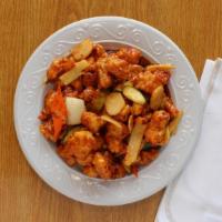 General Tso'S Chicken · Hot and spicy. Fried golden brown chicken tossed with assorted vegetables in hot general tso...