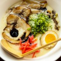 Ramen · Ramen Basic Toppings come with 
Two slices Chashu | Bamboo | Egg | Green Onion | Red Ginger....