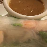 Spring Roll · One piece. Rice noodle, lettuce, and choice of tofu or shrimp. Served with peanut sauce.
