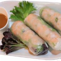 Spring Rolls  · Soft spring. Spring rolls are filled with shrimps or Tofu, fresh herbs, lettuce, and light r...