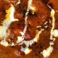 Shrimp Tikka Masala · Shrimp, fenugreek dust, tomatoes, garam masala, ginger, garlic