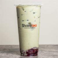 Matcha Red Bean Milk Tea · Recommended.