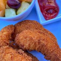 Kids Chicken Tenders · Served with fresh fruit or french fries