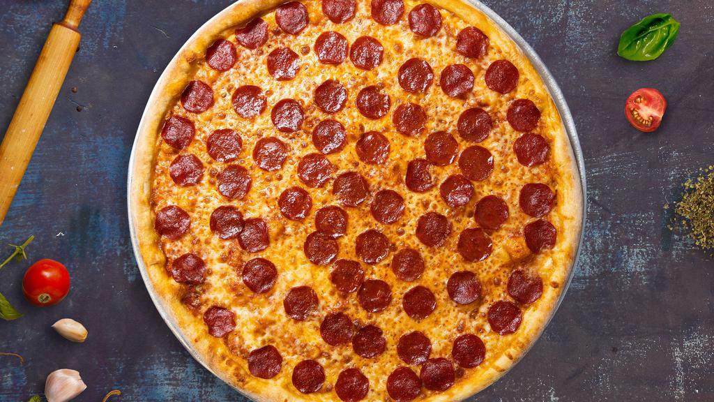 Pepperoni Parade Pizza  · Pepperoni and mozzarella cheese baked on a hand-tossed dough. Personal size.
