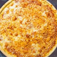 The Busy Cheese Pizza  · Fresh tomato sauce, shredded mozzarella and extra-virgin olive oil baked on a hand-tossed do...
