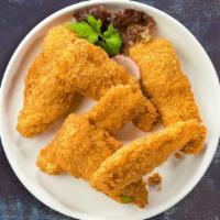 Cheeky Tenders · Chicken tenders breaded and fried until golden brown with your choice of flavor. Served with...