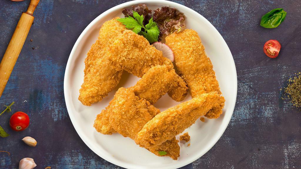 Cheeky Tenders · Chicken tenders breaded and fried until golden brown with your choice of flavor. Served with your choice of dipping sauce.