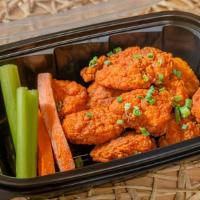 Boneless Wings · Seasoned chicken breast, breaded and fried, tossed in your favorite sauce.