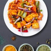 Pregame With Chili Paneer · Marinated cubes of cottage cheese, bell peppers, onions & tomatoes marinated in an Indian Ch...