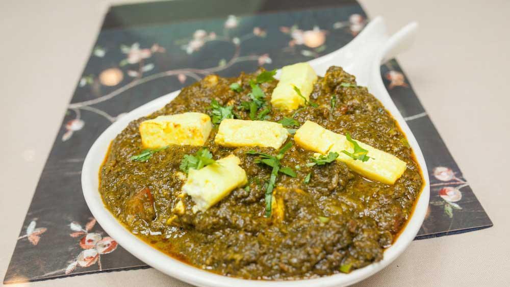 Palak Masala Lunch · Gluten-free. Saag. Cream of spinach simmered with onions and spices. All spices are American standard. Served with basmati rice.