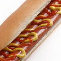 Footlong Combo · We split and grill a 1/3 lb footlong hotdog. Choose your condiments on a fresh toasted bun. ...