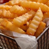 Crinkle Cut Fries · Crinkle fries with accordion-style grooves for maximum crispiness! Lightly salted.