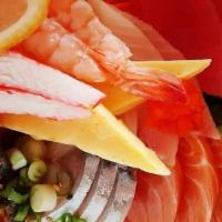 Chirachi Bowl · Assort fish, tamago, eel and sushi rice.