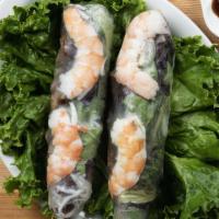 Gỏi Cuốn - Spring Rolls · Fresh lettuce, mint, cucumber, rice vermicelli, lean pork belly and shrimp wrapped in rice p...