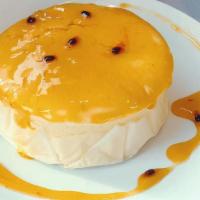 Passion Fruit Souffle Cheese Cake  · Cream Cheese, Sugar, Milk, Eggs, Flour, Passion Fruit Purée ,