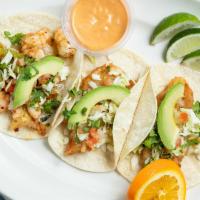 Fish Tacos · Fried or grilled tilapia.