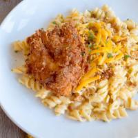 Fried Chicken Mac And Cheese · Homemade Mac and cheese with a Buttermilk Fried Chicken Breast