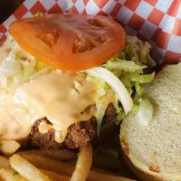 Spicy Chicken Sandwichchicken Sandwhich · TENDER CHICKEN, HAND BATTERED AND FRIED, TOPPED WITH CHEDDAR CHEESE, HOUSE BUFFALO AIOLI, LE...