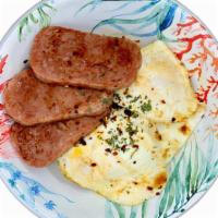 Spam & Eggs · Revisit The Islands With Crispy Spam, Eggs Cooked To Order, Drizzled With Savory Teriyaki Gl...
