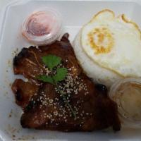 Grilled Pork Chop · Add egg at an additional charge.