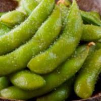 Edamame · Organic soybeans with  a hint of sea salt