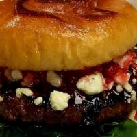 Blue Cheese Burger · Seasoned and cooked to perfection, our Aspen  Ridge burger topped with blue cheese crumbles,...