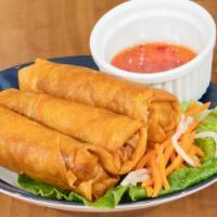 Egg Rolls · Hand rolled with the option of Tofu egg rolls or Pork egg roll. An order comes with 3 egg ro...