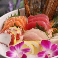 Sashimi Deluxe · 15 pieces of assorted raw fish.

*Consuming raw or undercooked meats, poultry, seafood, shel...