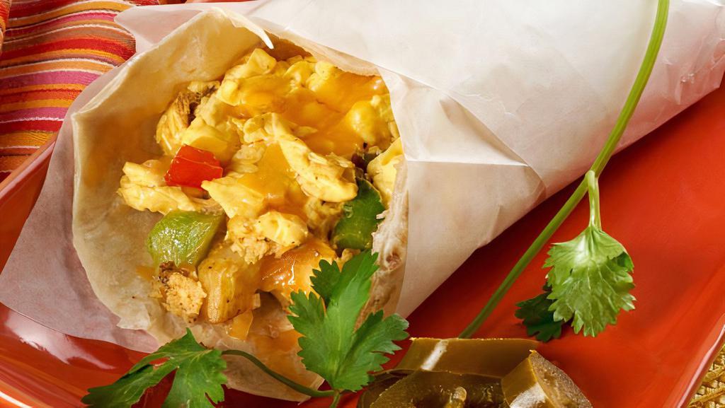 Bacon Breakfast Burrito · Most popular. Comes with egg, potato, bacon, green chile and cheese.