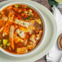 Tortilla Soup · Best tortilla soup in the Northwest! The most traditional soup from Mexico made of fried tor...