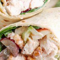 Kettle Chicken Salad Wrap · Chicken Salad , Jack Cheese, Avocado, Tomato,Lettuce,Cucomber & Ranch 
Dressing.