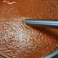 Roasted Tomato Basil · 16oz cup of soup.
Gluten Free, Dairy Free, Vegetarain