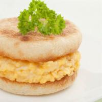 Bacon & Egg English Muffin · Fresh English muffin with bacon, eggs, and cheese.