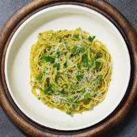 It'S The Pesto For Me (Spaghetti) · Fresh basil leaves, garlic, grated parmesan cooked with spaghetti.